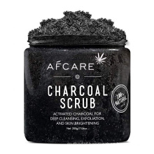 Wholesale Private Label Exfoliating Deep Cleansing Whitening Natural Organic Activated Bamboo Charcoal Face Body Scrub